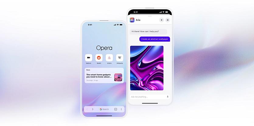 Opera One запустився на iOS з інтеграцією Aria AI, голосовим введенням, створенням зображень та іншими функціями