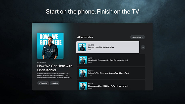 Pocket Casts став доступним на Apple TV