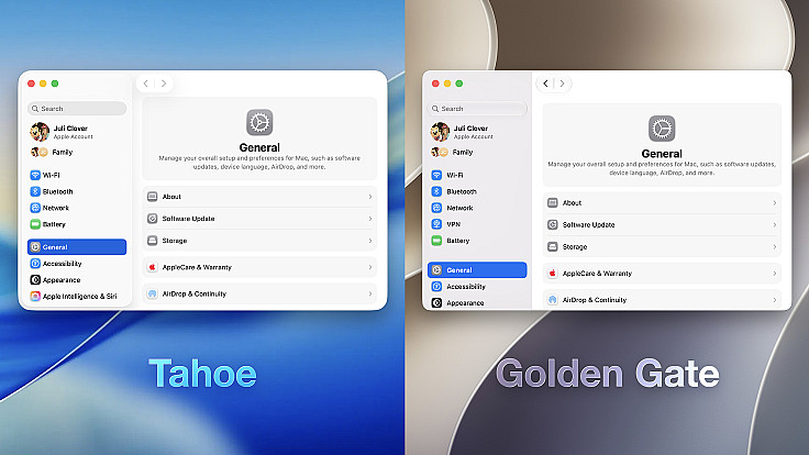 Усі зміни Liquid Glass у macOS Golden Gate