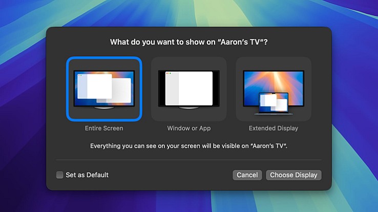 macOS Sequoia 15.2 Beta додає нові параметри AirPlay