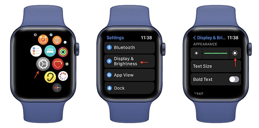 Налаштування яскравості Apple Watch
