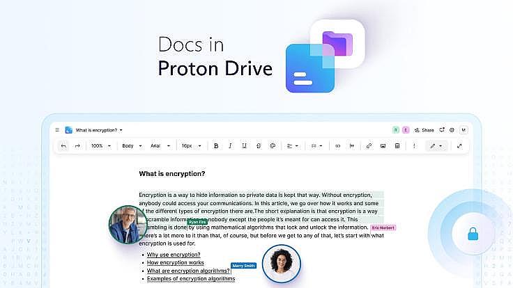 Протон запускає кінцево зашифровану альтернативу Google Docs.