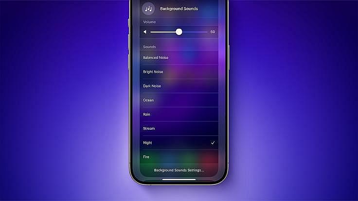 iOS 18 включає два нових фонових звуки, які допоможуть вам зосередитися або відпочити.