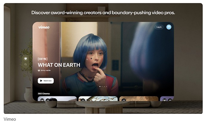Відеоплатформа Vimeo запускає додаток для Apple Vision Pro