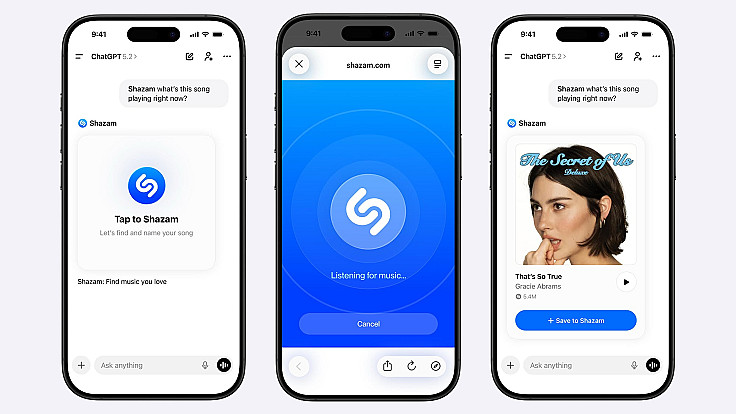 Розпізнавання музики Shazam від Apple тепер доступне в ChatGPT